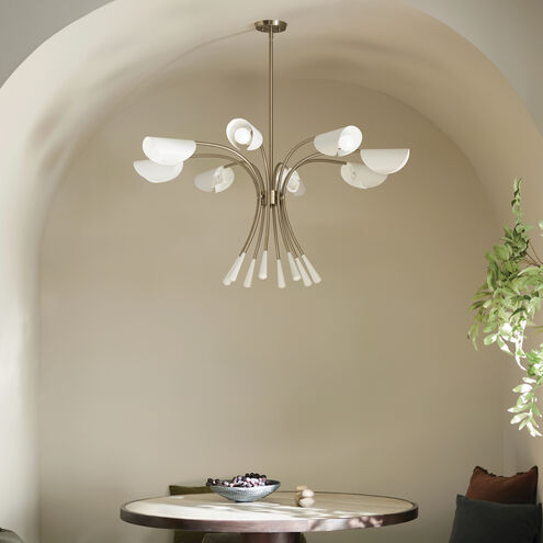 Arcus LED 45.5 inch Champagne Bronze with White Chandelier Ceiling Light